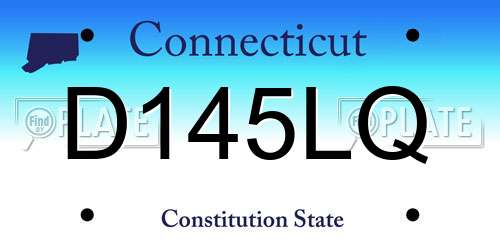 D145LQ Connecticut License Plate