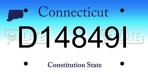 D14849I Connecticut License Plate