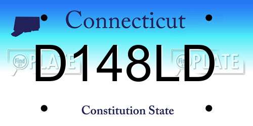 D148LD Connecticut License Plate