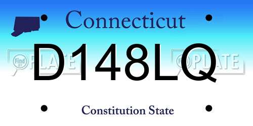 D148LQ Connecticut License Plate