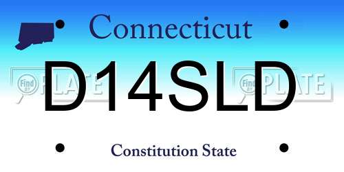 D14SLD Connecticut License Plate