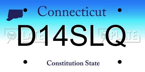 D14SLQ Connecticut License Plate