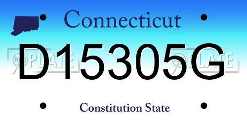 D15305G Connecticut License Plate