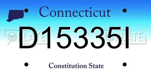 D15335I Connecticut License Plate
