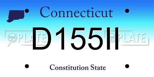 D155II Connecticut License Plate