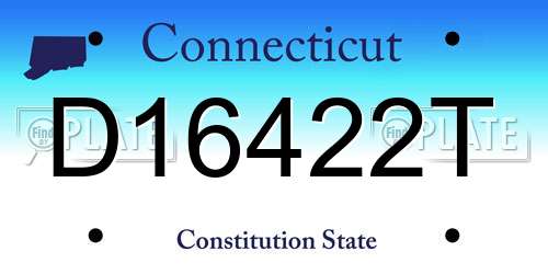 D16422T Connecticut License Plate