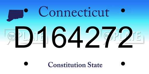D164272 Connecticut License Plate