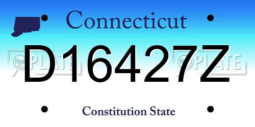 D16427Z Connecticut License Plate