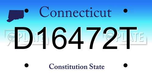 D16472T Connecticut License Plate