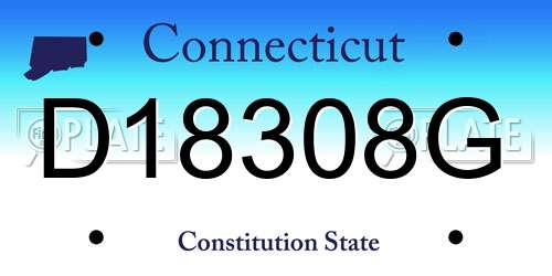D18308G Connecticut License Plate
