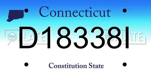 D18338I Connecticut License Plate