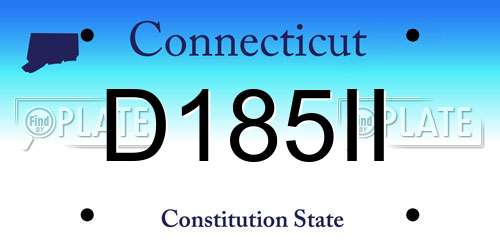 D185II Connecticut License Plate
