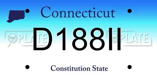 D188II Connecticut License Plate