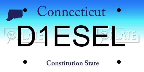 D1ESEL Connecticut License Plate