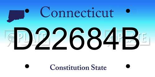 D22684B Connecticut License Plate