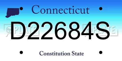 D22684S Connecticut License Plate