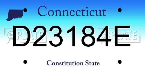 D23184E Connecticut License Plate