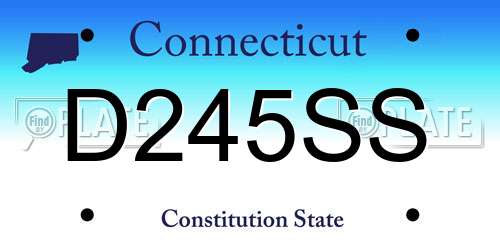 D245SS Connecticut License Plate