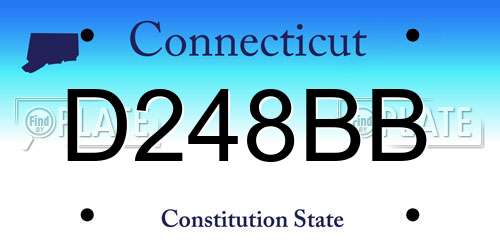 D248BB Connecticut License Plate