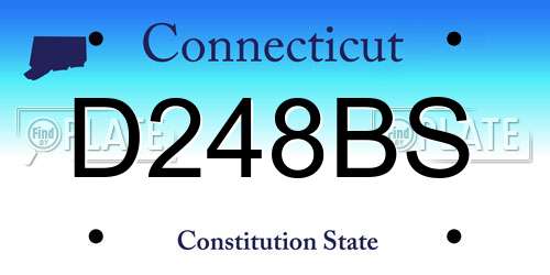D248BS Connecticut License Plate
