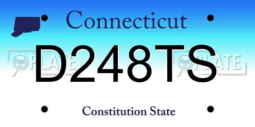 D248TS Connecticut License Plate