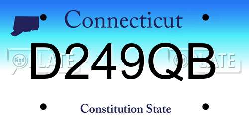 D249QB Connecticut License Plate