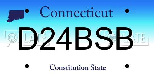 D24BSB Connecticut License Plate