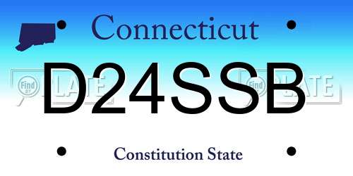 D24SSB Connecticut License Plate