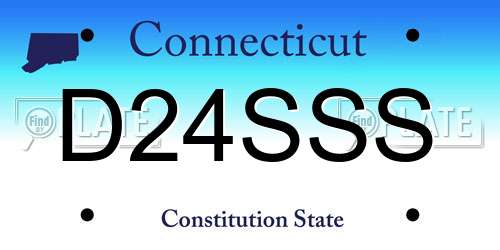 D24SSS Connecticut License Plate