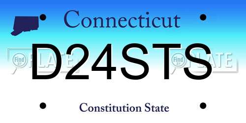 D24STS Connecticut License Plate