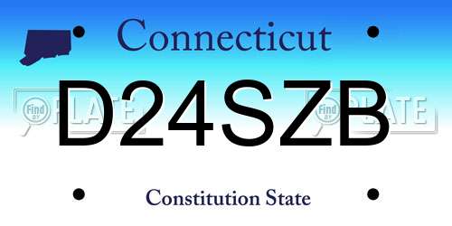 D24SZB Connecticut License Plate