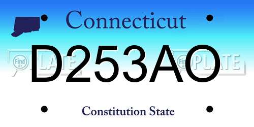 D253AO Connecticut License Plate