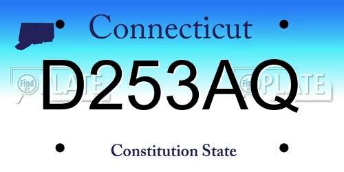 D253AQ Connecticut License Plate