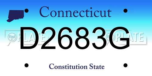 D2683G Connecticut License Plate