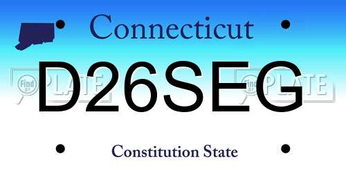 D26SEG Connecticut License Plate
