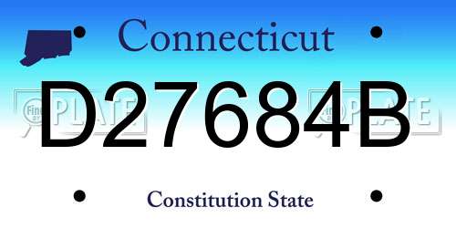 D27684B Connecticut License Plate
