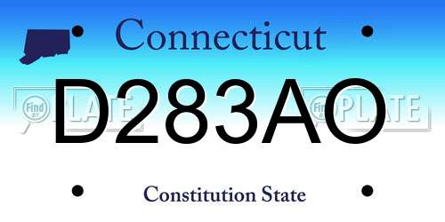 D283AO Connecticut License Plate