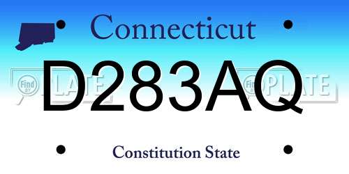 D283AQ Connecticut License Plate