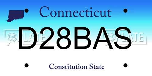 D28BAS Connecticut License Plate
