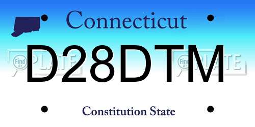 D28DTM Connecticut License Plate
