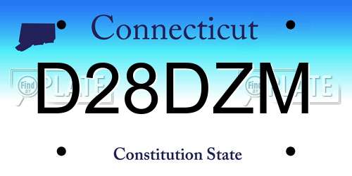 D28DZM Connecticut License Plate