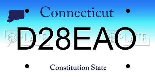 D28EAO Connecticut License Plate