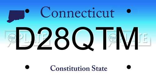 D28QTM Connecticut License Plate