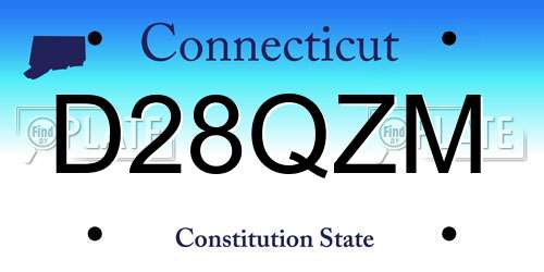 D28QZM Connecticut License Plate