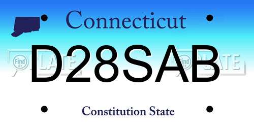 D28SAB Connecticut License Plate