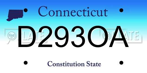 D293OA Connecticut License Plate
