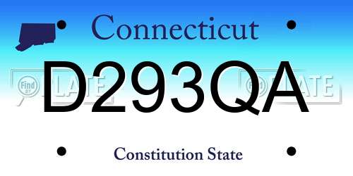 D293QA Connecticut License Plate