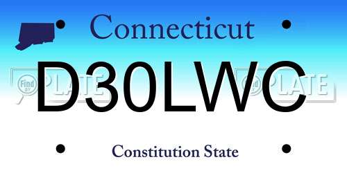 D30LWC Connecticut License Plate