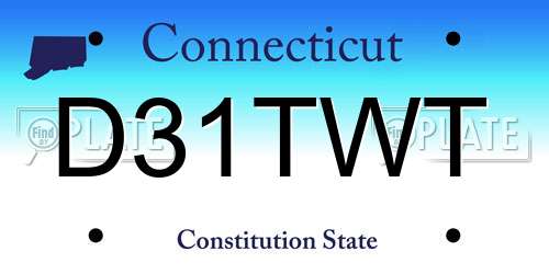 D31TWT Connecticut License Plate