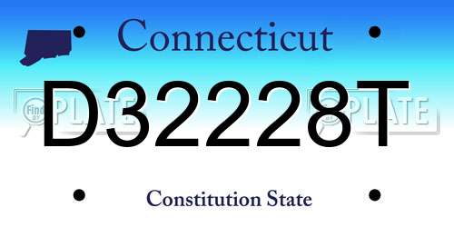 D32228T Connecticut License Plate